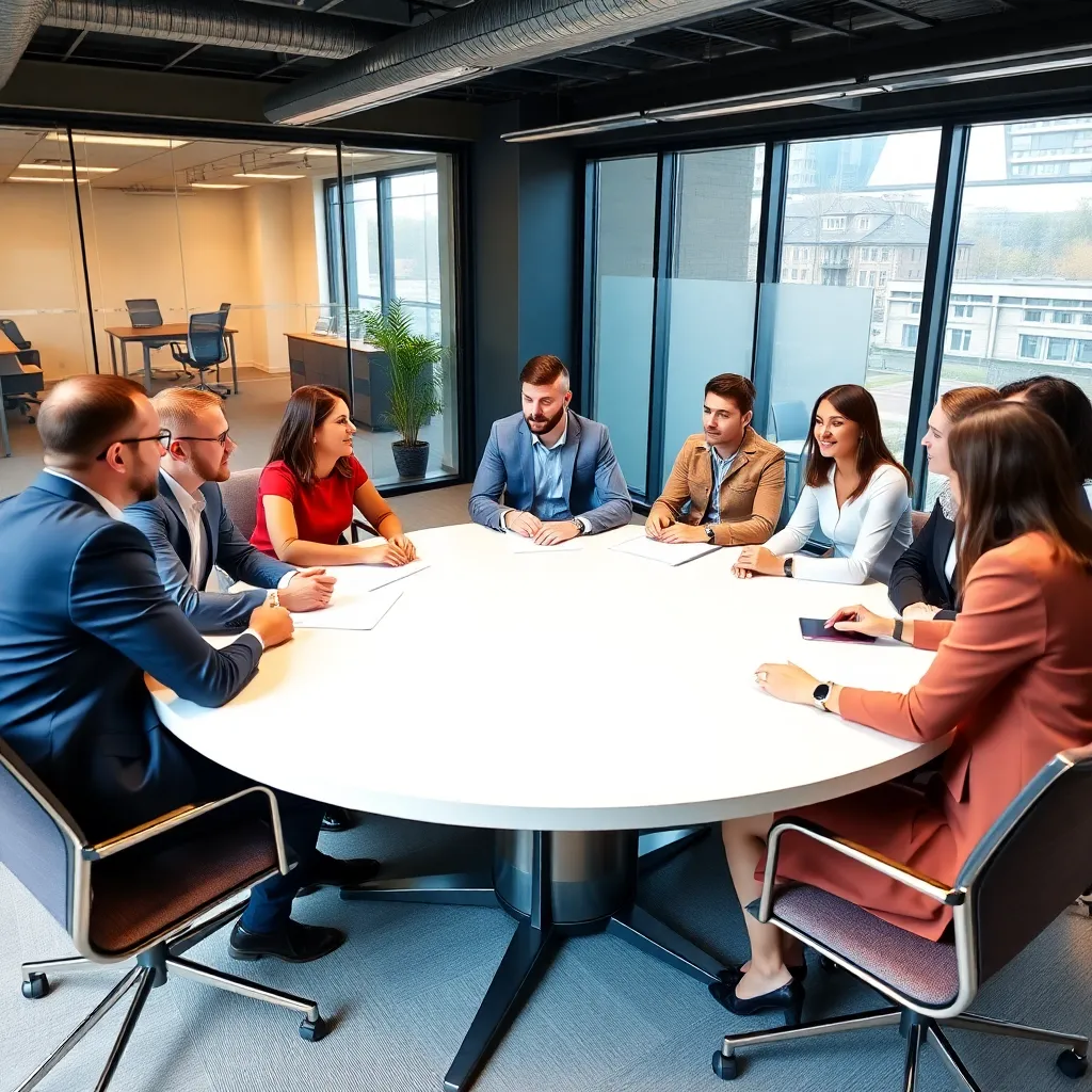 Teamleider faciliteert brainstormsessie met poldermodel aanpak in Amsterdams kantoor